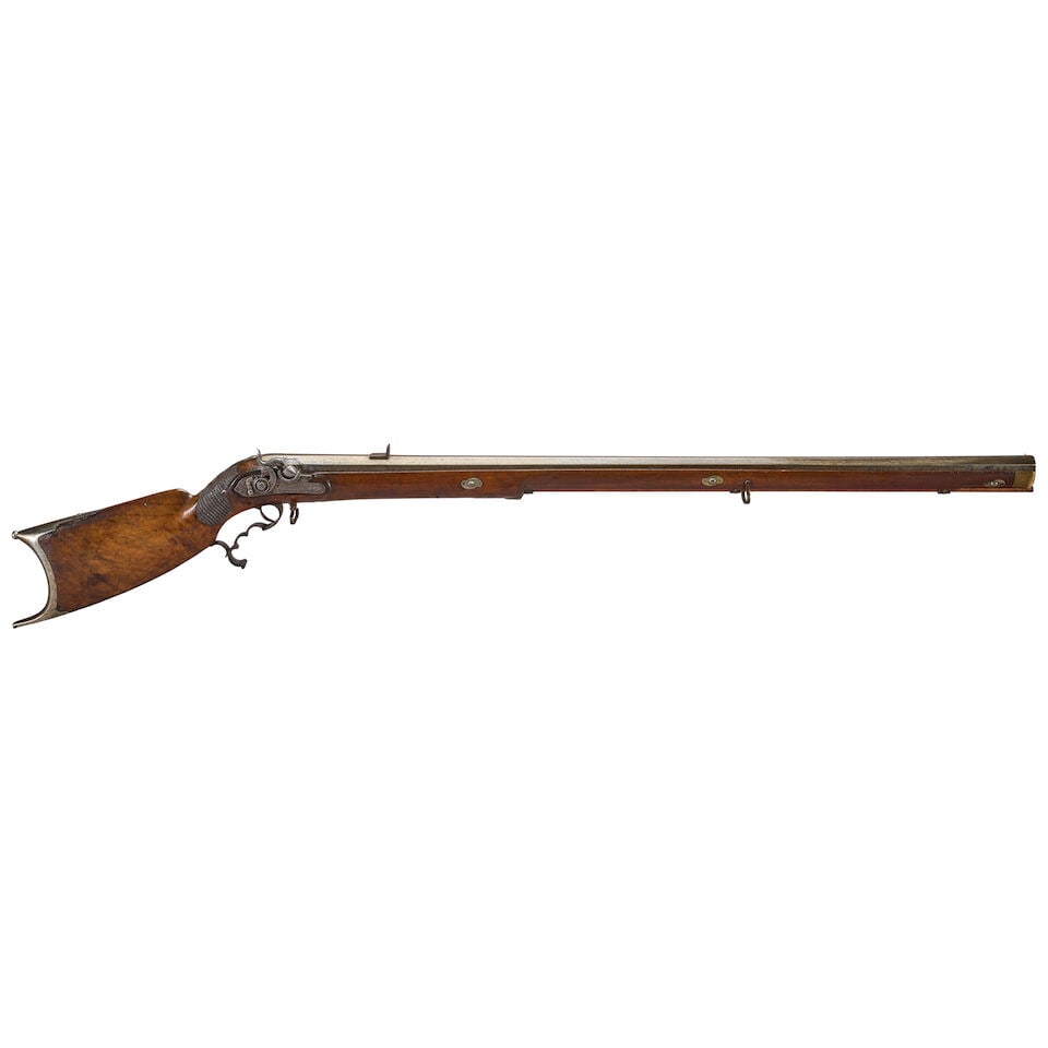 A GERMAN/AUSTRIAN SCHUETZEN RIFLE, - 2