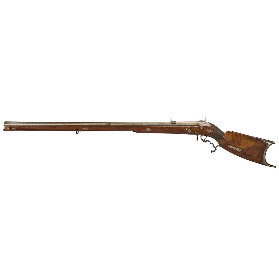 A GERMAN/AUSTRIAN SCHUETZEN RIFLE, - 3