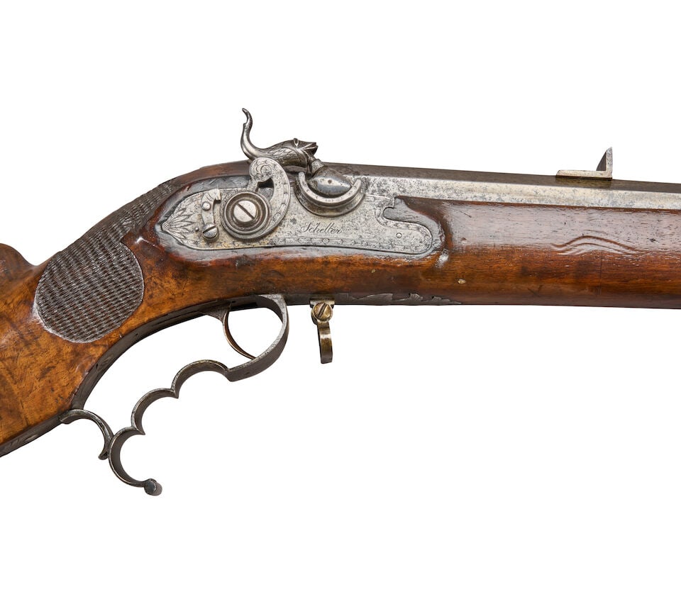 A GERMAN/AUSTRIAN SCHUETZEN RIFLE, - 4