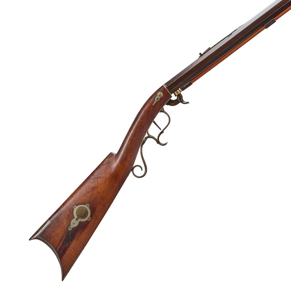 A D.H. HILLIARD UNDER-HAMMER PERCUSSION RIFLE, (1 of 3)