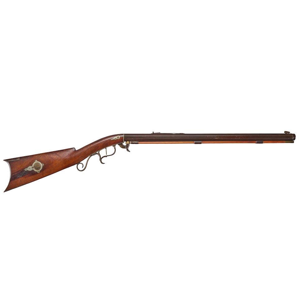 A D.H. HILLIARD UNDER-HAMMER PERCUSSION RIFLE, - 2