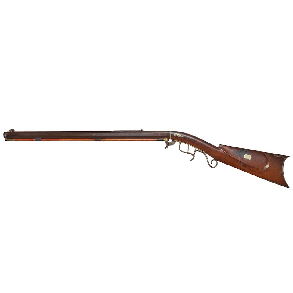 A D.H. HILLIARD UNDER-HAMMER PERCUSSION RIFLE, - 3