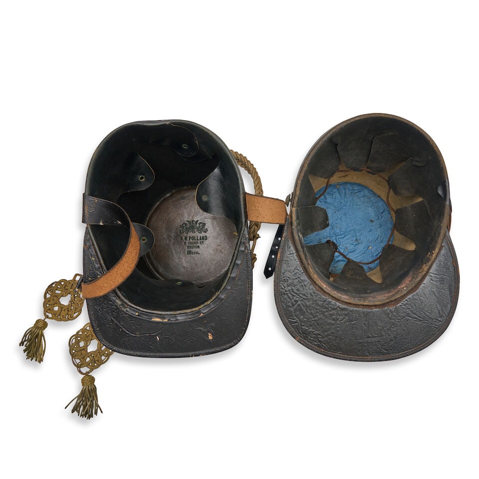 TWO MASSACHUSETTS MILITIA CAPS, - 2