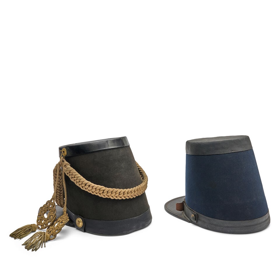 TWO MASSACHUSETTS MILITIA CAPS, - 3