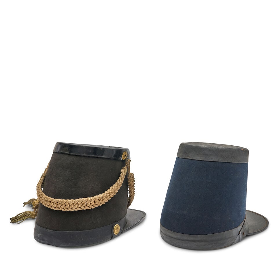TWO MASSACHUSETTS MILITIA CAPS, - 4
