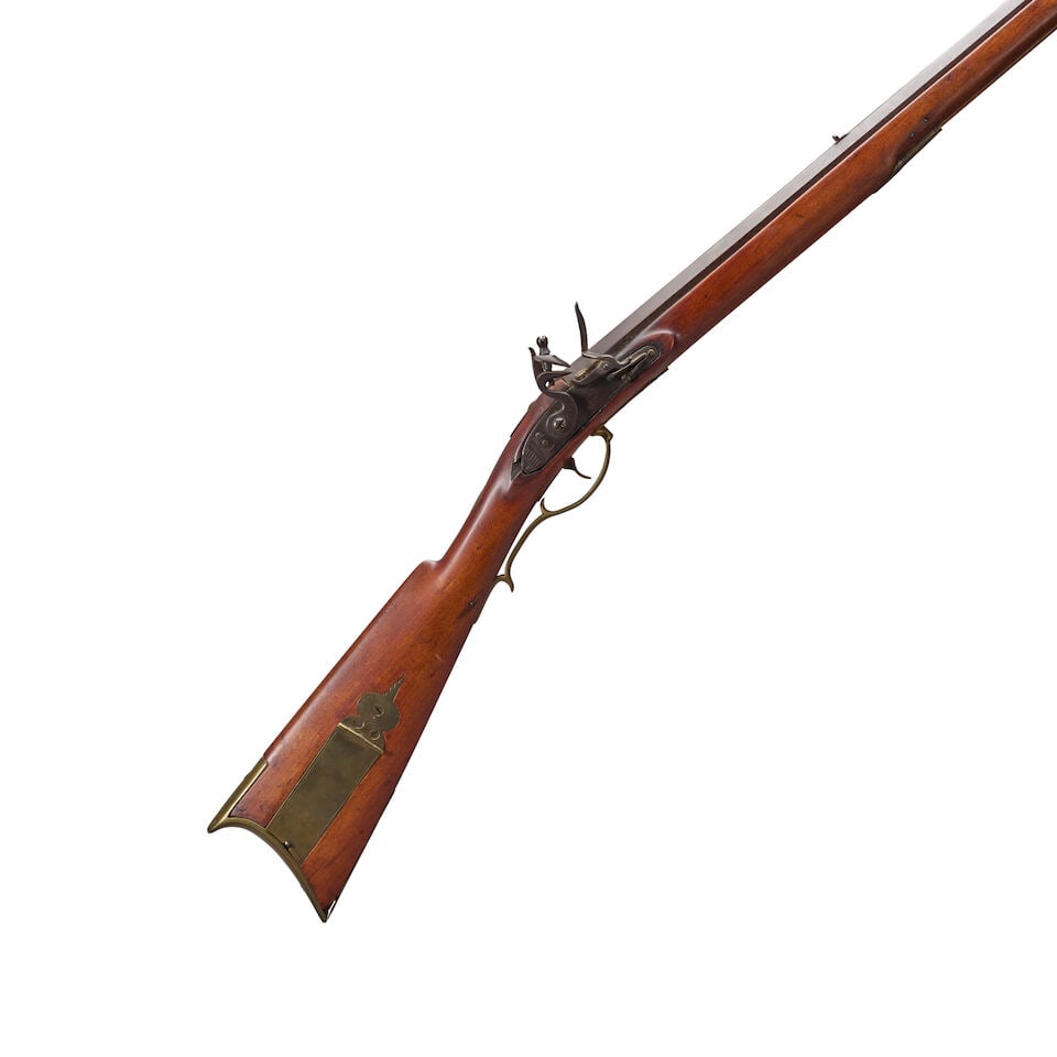 A JOAB HAPGOOD, SHREWSBURY, MASSACHUSETTS, FLINTLOCK RIFLE, (1 of 5)