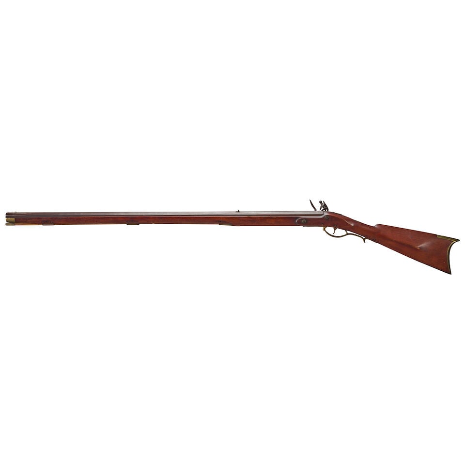 A JOAB HAPGOOD, SHREWSBURY, MASSACHUSETTS, FLINTLOCK RIFLE, - 3