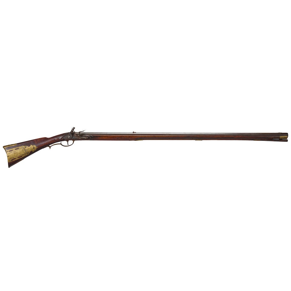 A JOHN FONDERSMITH FLINTLOCK LONG RIFLE, - 2
