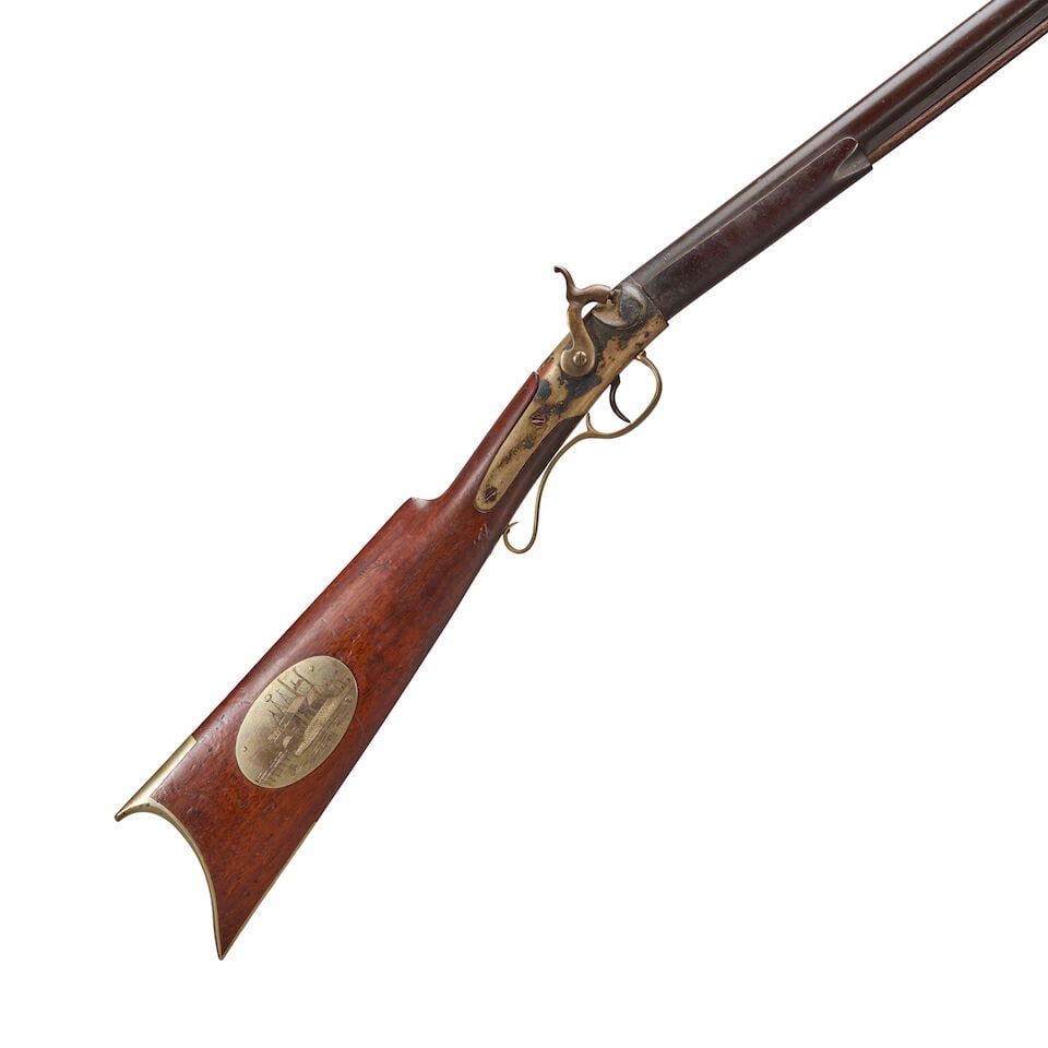 A MID-19TH CENTURY EUROPEAN PERCUSSION SPORTING GUN. (1 of 5)