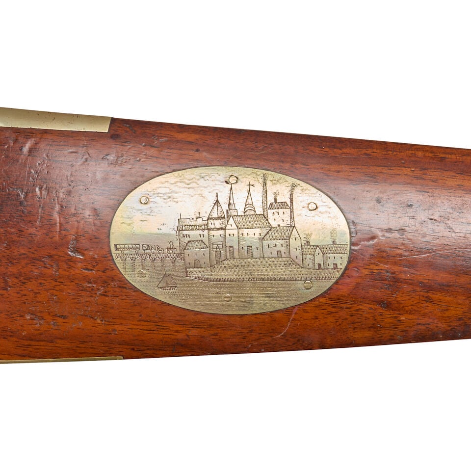 A MID-19TH CENTURY EUROPEAN PERCUSSION SPORTING GUN. - 4