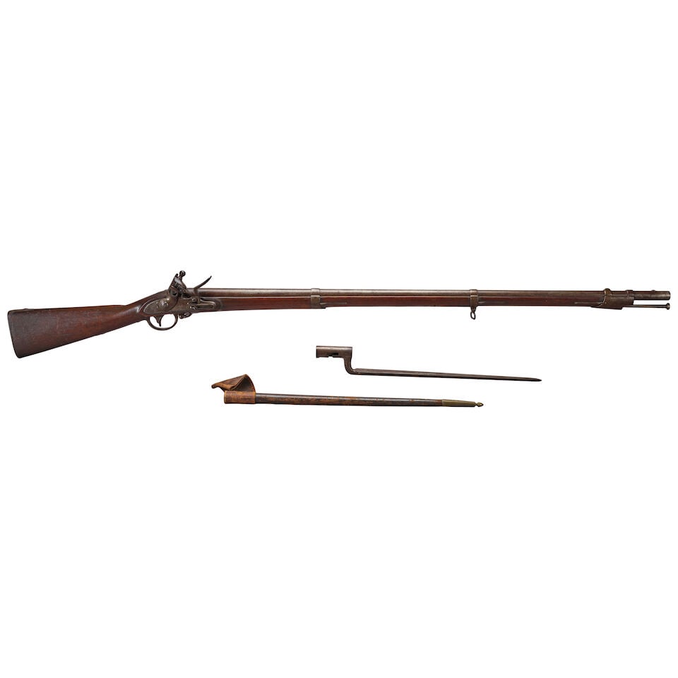 A SPRINGFIELD STANDARD MUSKET OF 1815 TYPE IV WITH ORIGINAL BAYONET AND SCABBARD, - 2