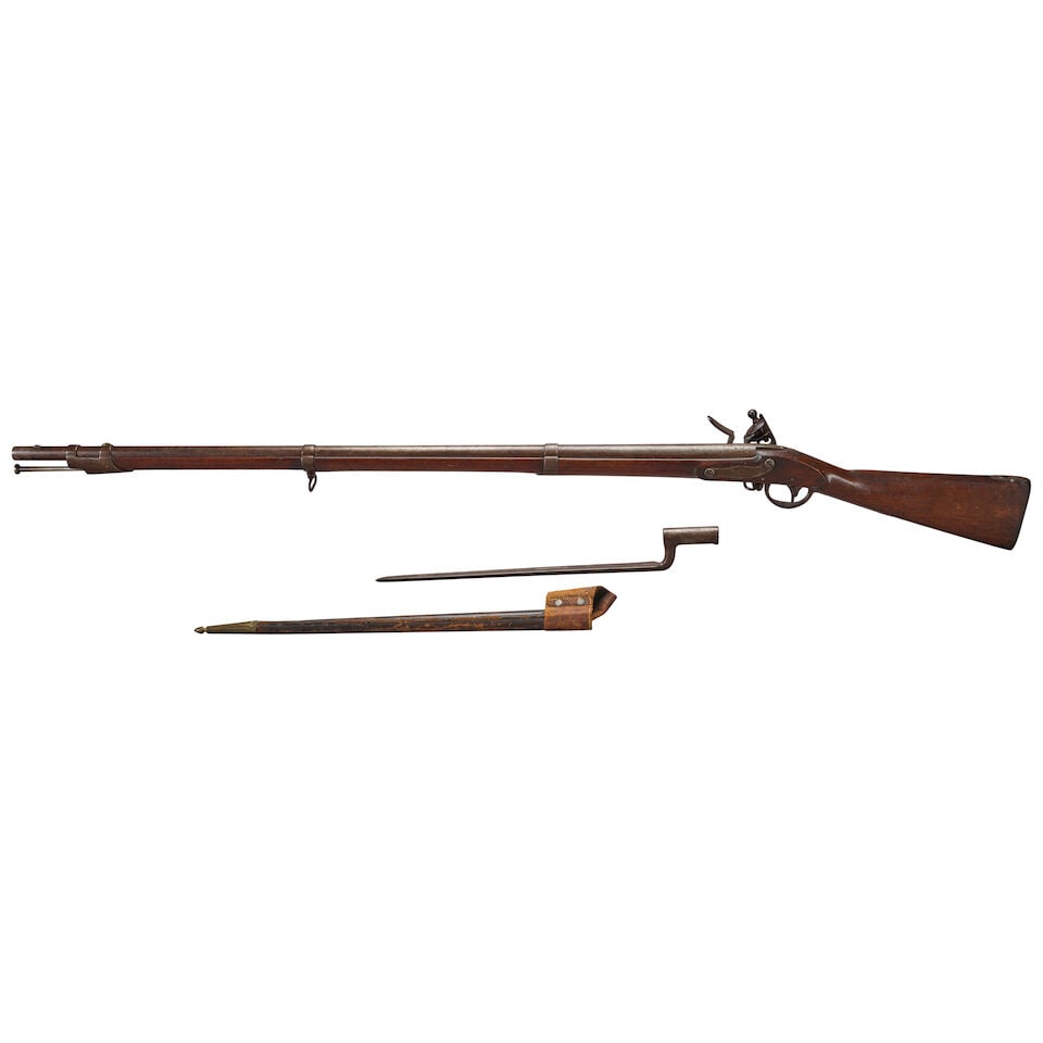 A SPRINGFIELD STANDARD MUSKET OF 1815 TYPE IV WITH ORIGINAL BAYONET AND SCABBARD, - 3