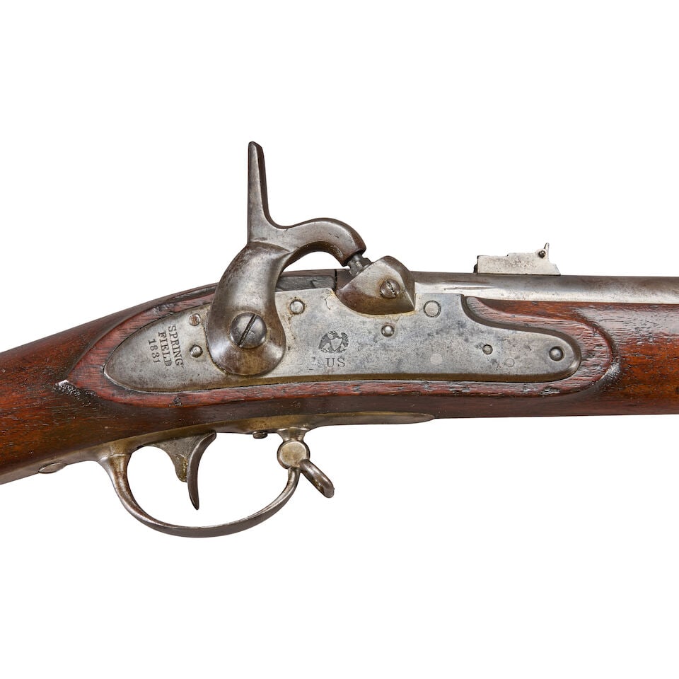 A SPRINGFIELD MODEL 1822/28 MUSKET CONVERTED TO PERCUSSION AND WITH NEW JERSEY MARKINGS, - 4