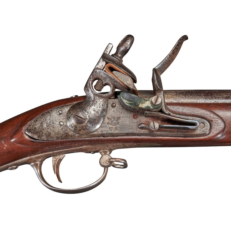 A RESTOCKED U.S. MODEL 1822/28 MUSKET. - 4