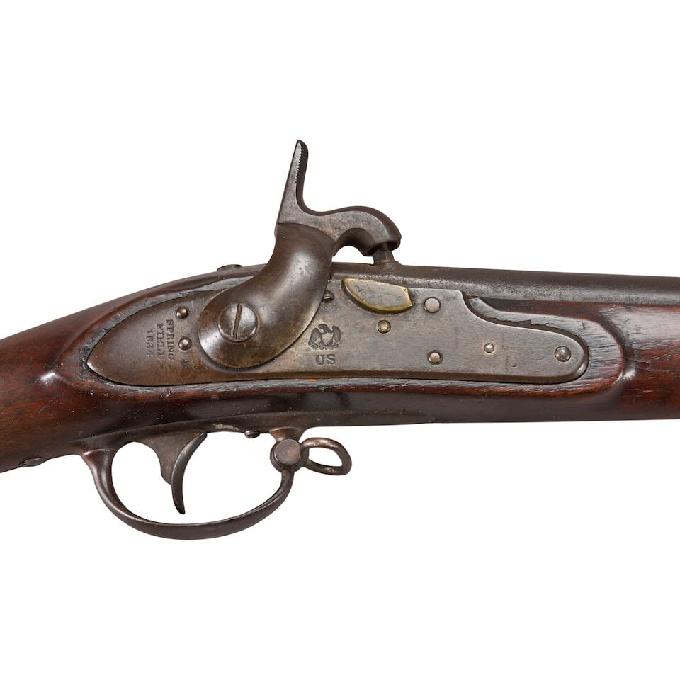 A SPRINGFIELD MODEL 1822/28 MUSKET CONVERTED TO PERCUSSION, - 4