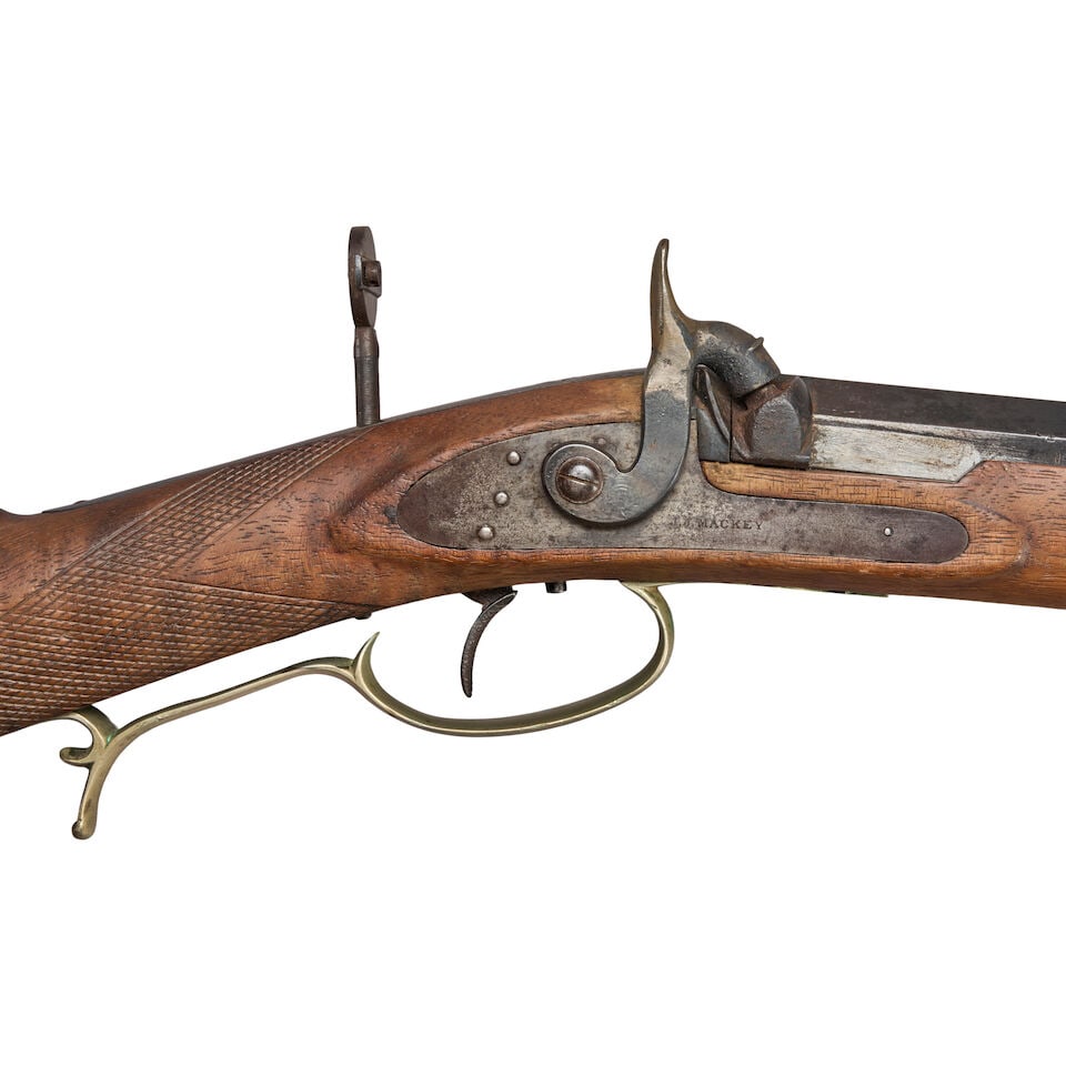 AN AMERICAN MID-19TH CENTURY ROGERS & BOWEN PERCUSSION SPORTING RIFLE, - 4