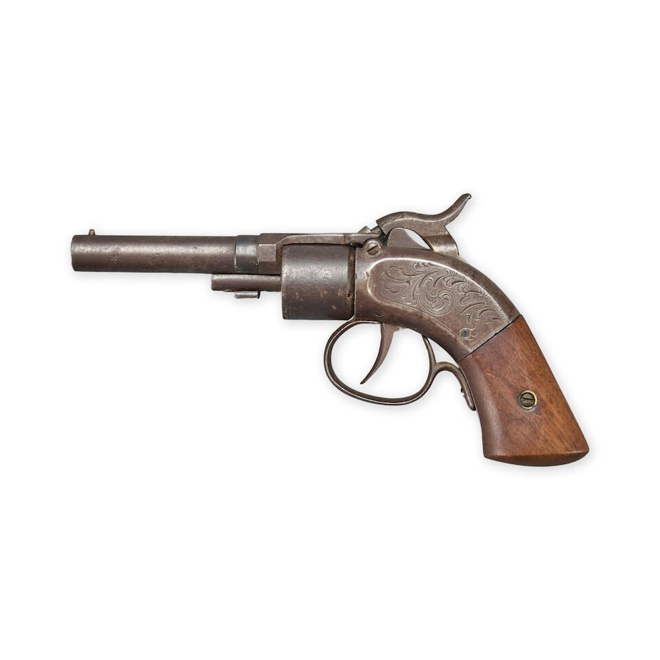 A MASSACHUSETTS ARMS COMPANY MAYNARD PRIMED POCKET REVOLVER, - 2