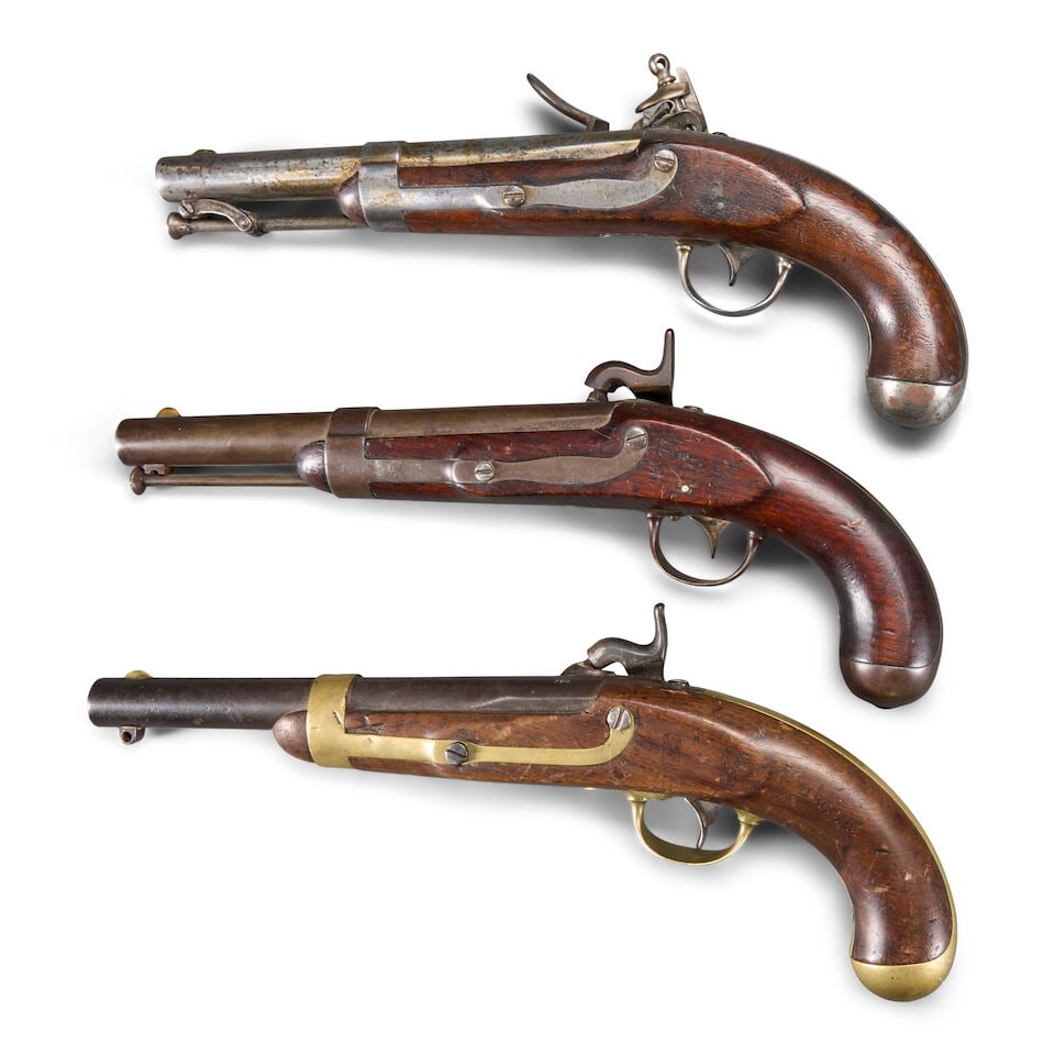 THREE PRE-CIVIL WAR U.S. MARTIAL PISTOLS. - 2