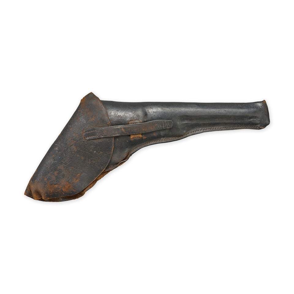 A CIVIL WAR COLT MODEL 1851 NAVY REVOLVER AND LEATHER HOLSTER, - 5