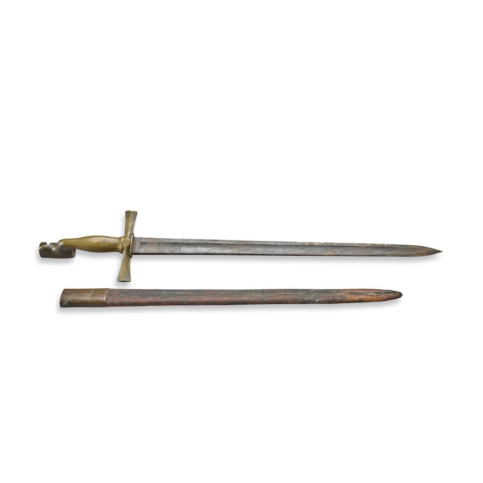 A U.S. HORSTMANN & SONS SWORD BAYONET AND SCABBARD, - 2