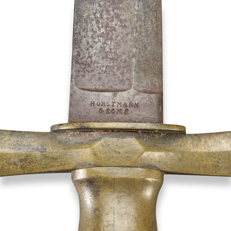 A U.S. HORSTMANN & SONS SWORD BAYONET AND SCABBARD, - 4