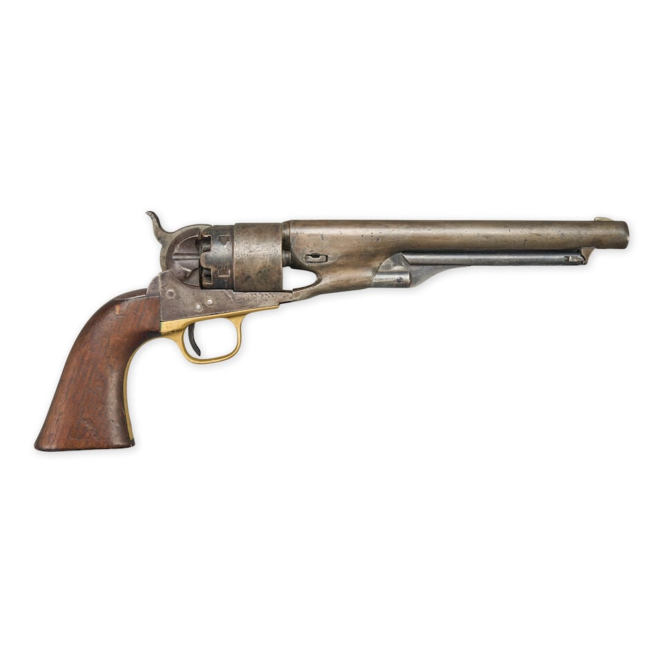 A CIVIL WAR COLT MODEL 1860 ARMY REVOLVER, (1 of 4)