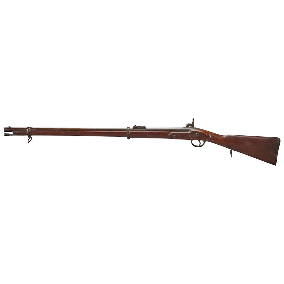 A CIVIL WAR ENGLISH PATTERN 1858 BAR ON BAND RIFLE. - 3