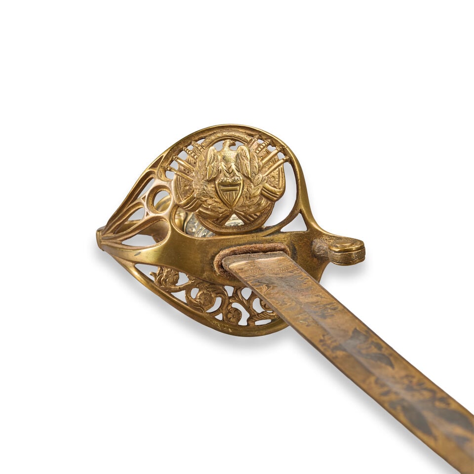 A CIVIL WAR-ERA PRESENTATION-GRADE STAFF AND FIELD OFFICER'S SWORD. - 2