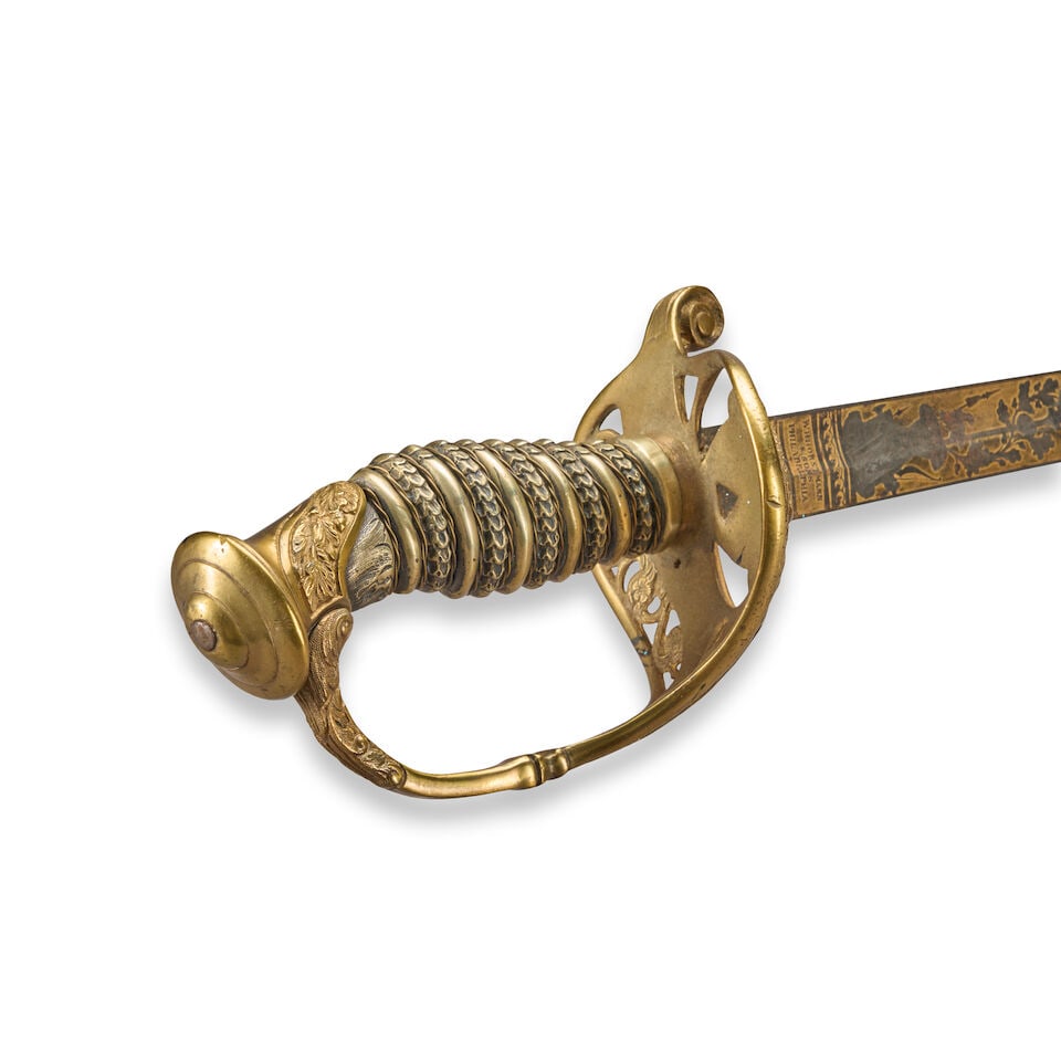 A CIVIL WAR-ERA PRESENTATION-GRADE STAFF AND FIELD OFFICER'S SWORD. - 3
