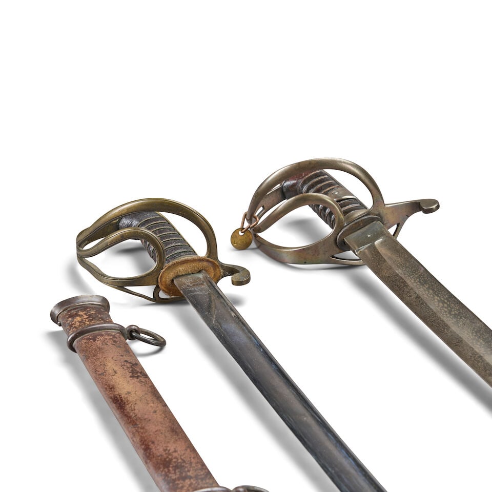 TWO AMERICAN DRAGOON SABERS. - 2