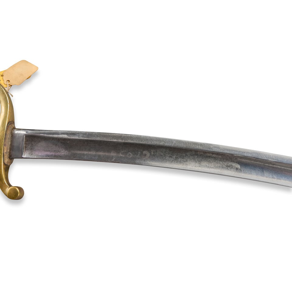 A U.S. MODEL 1840 LIGHT ARTILLERY SABER WITH HISTORY AND A SECOND SABER. - 2