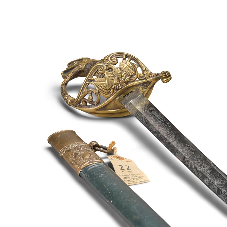 A U.S. MODEL 1850 VARIANT STAFF AND FIELD OFFICER'S PRESENTATION SWORD. - 3