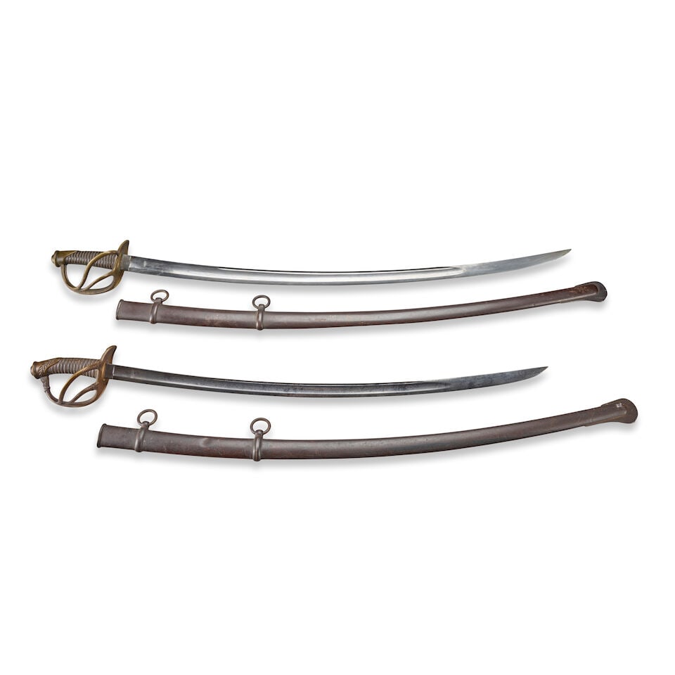 TWO U.S. MODEL 1840 CAVALRY SABERS. (1 of 3)