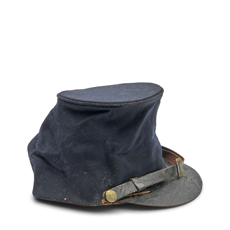 A CIVIL WAR FORAGE CAP AND KNAPSACK BELONGING TO SERGEANT AUSTIN C. STEARNS, 13TH MASSACHUSETTS ... - 2