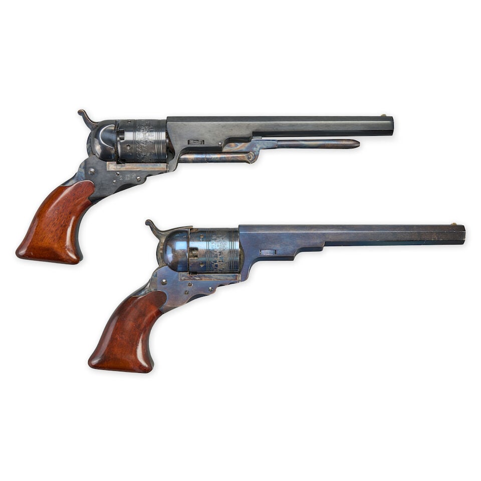TWO ITALIAN REPRODUCTION PATERSON REVOLVERS. (1 of 2)