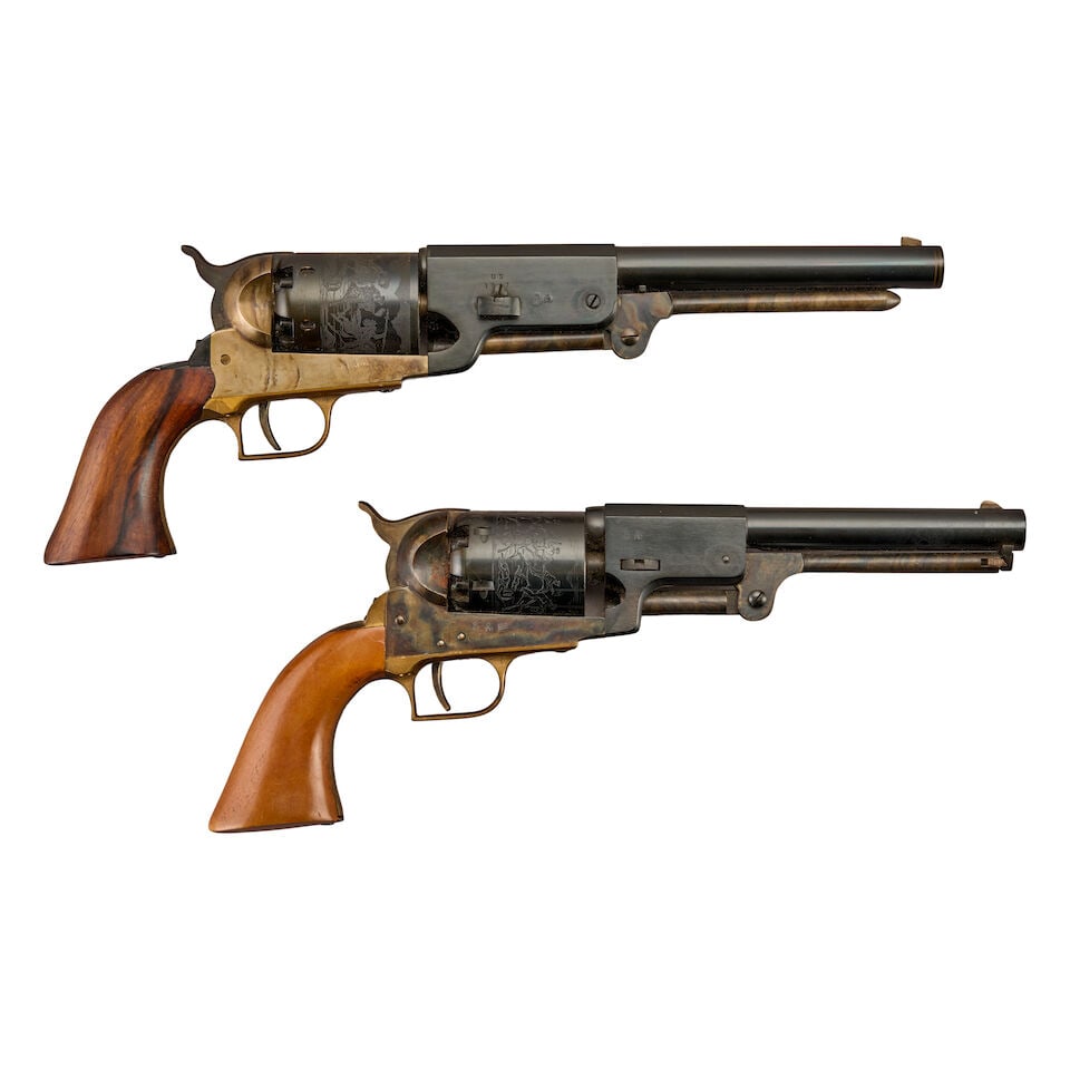 TWO REPRODUCTION COLT-TYPE PERCUSSION REVOLVERS. (1 of 2)
