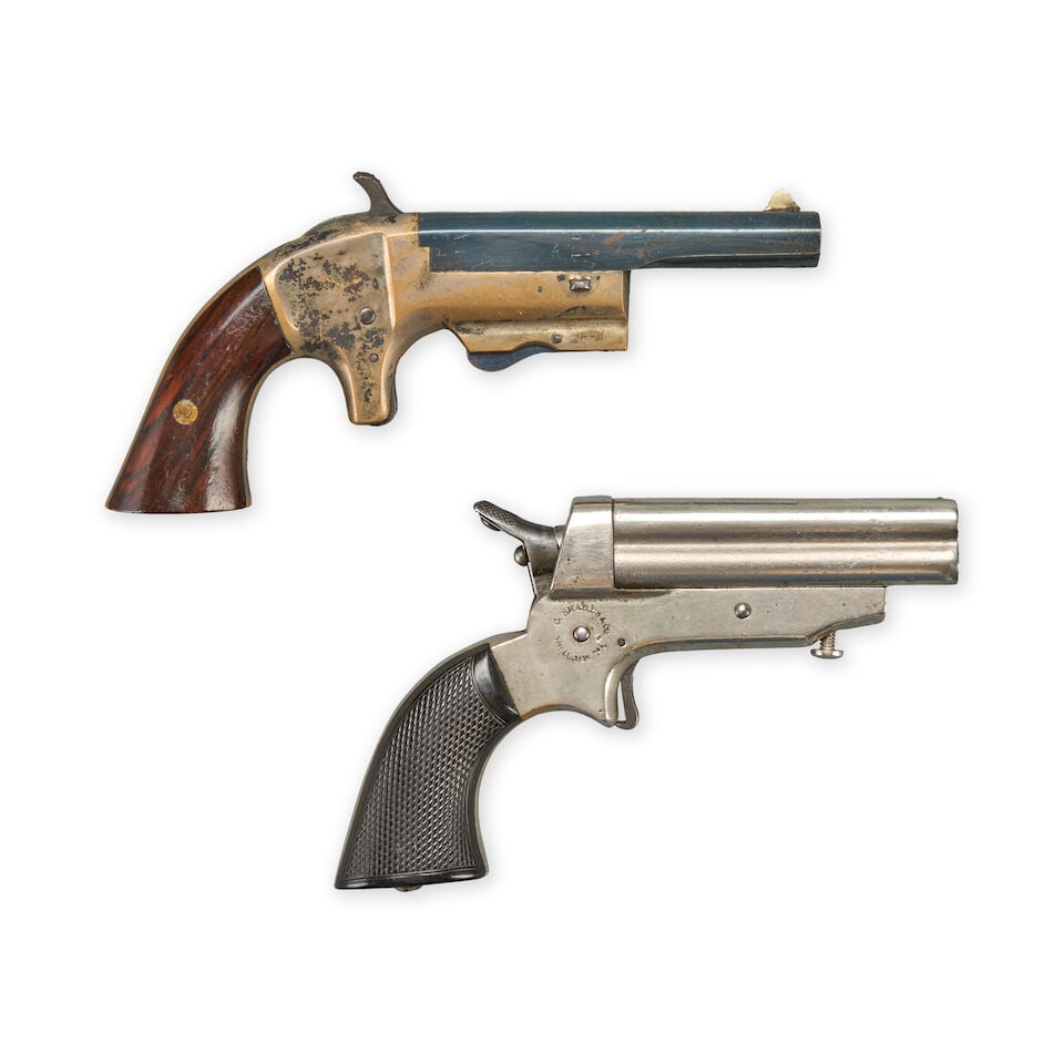 TWO 19TH CENTURY POCKET PISTOLS. (1 of 2)