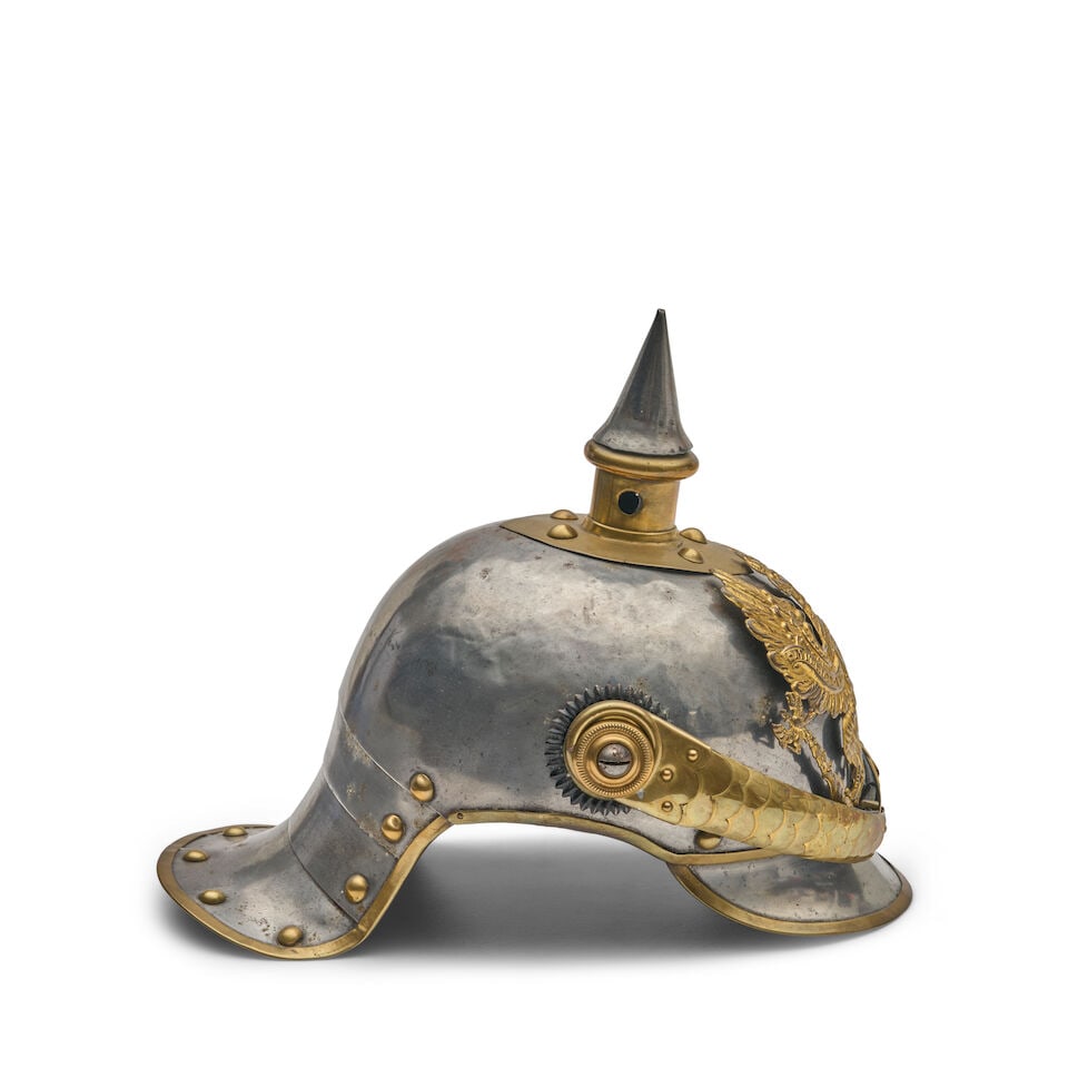 AN IMPERIAL GERMAN MODEL 1889 KURASSIER SPIKED HELMET. - 3
