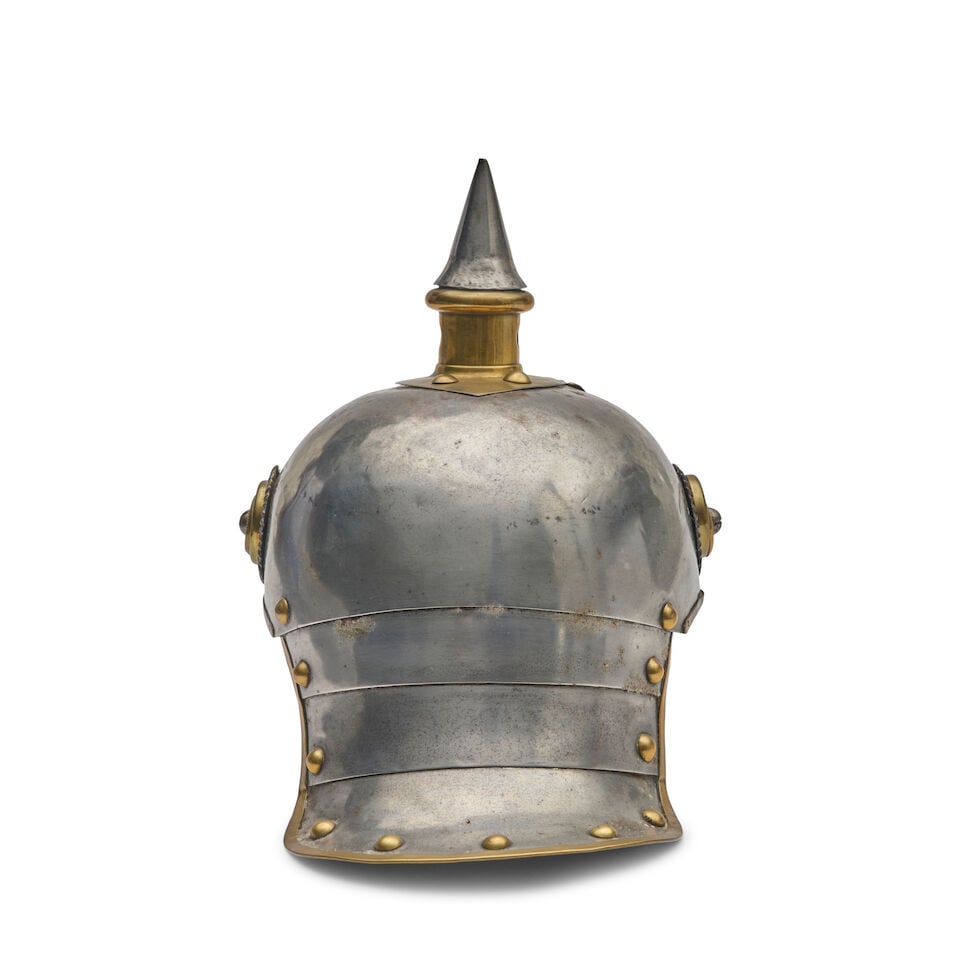 AN IMPERIAL GERMAN MODEL 1889 KURASSIER SPIKED HELMET. - 4