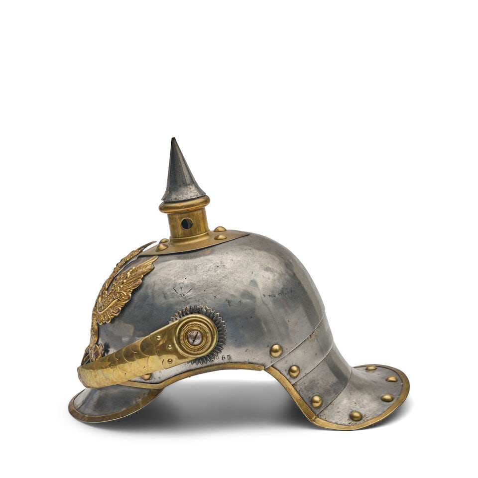 AN IMPERIAL GERMAN MODEL 1889 KURASSIER SPIKED HELMET. - 5