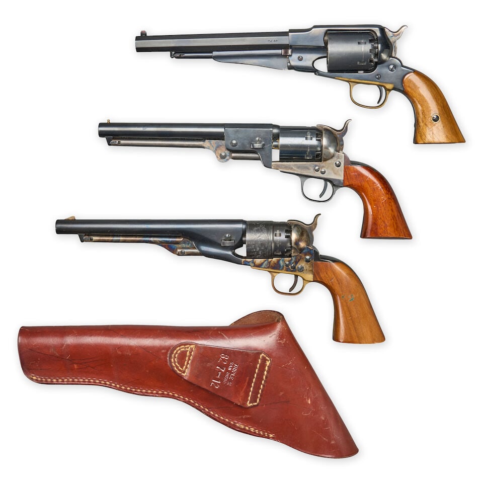 THREE REPRODUCTION CIVIL WAR-TYPE PERCUSSION REVOLVERS. - 2