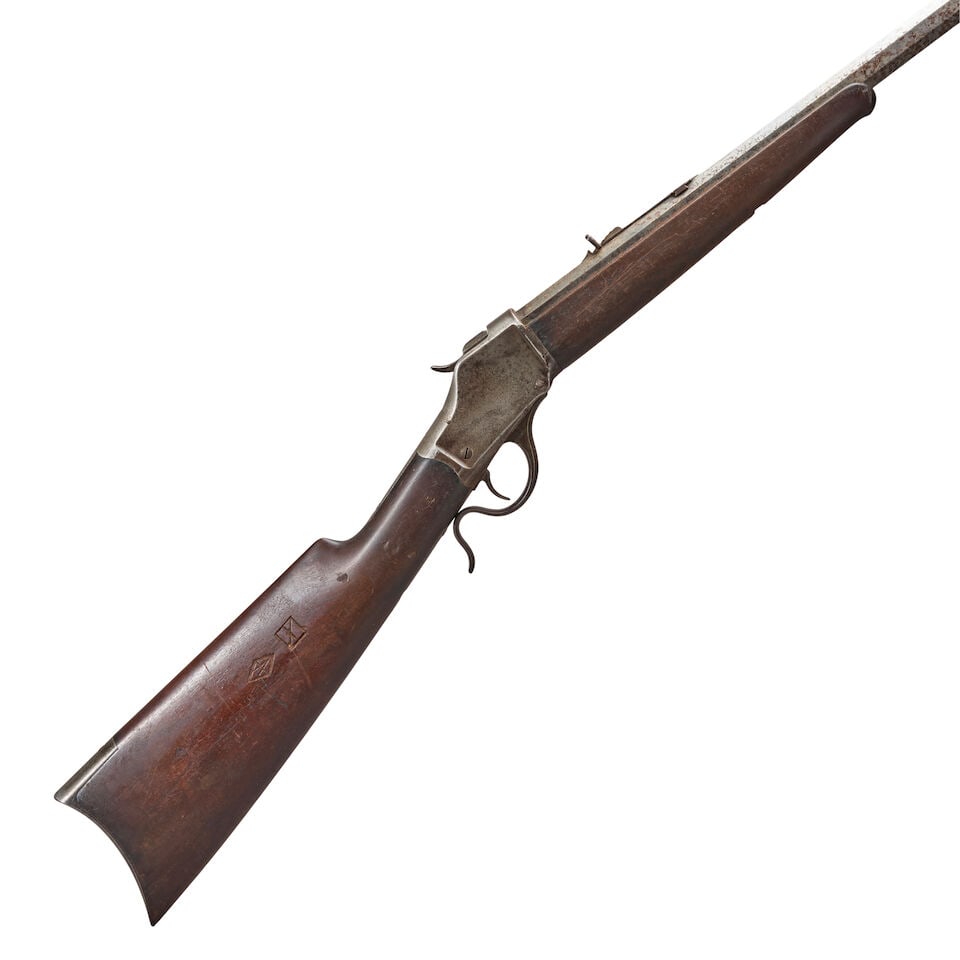 A WINCHESTER MODEL 1885 HIGHWALL RIFLE, (1 of 3)