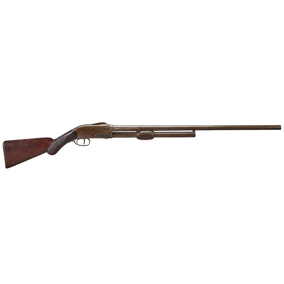 A SPENCER ARMS MODEL 1882 PUMP-ACTION SHOTGUN, - 2