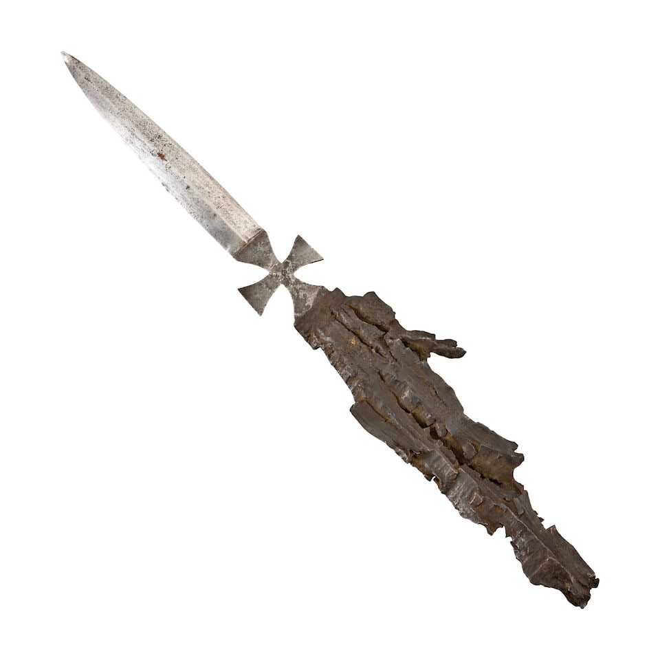 A WWI TRENCH ART DAGGER. - 2
