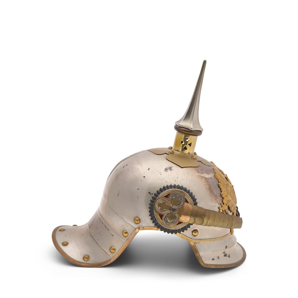 AN IMPERIAL GERMAN MODEL 1867 KURASSIER OFFICER'S HELMET. - 4