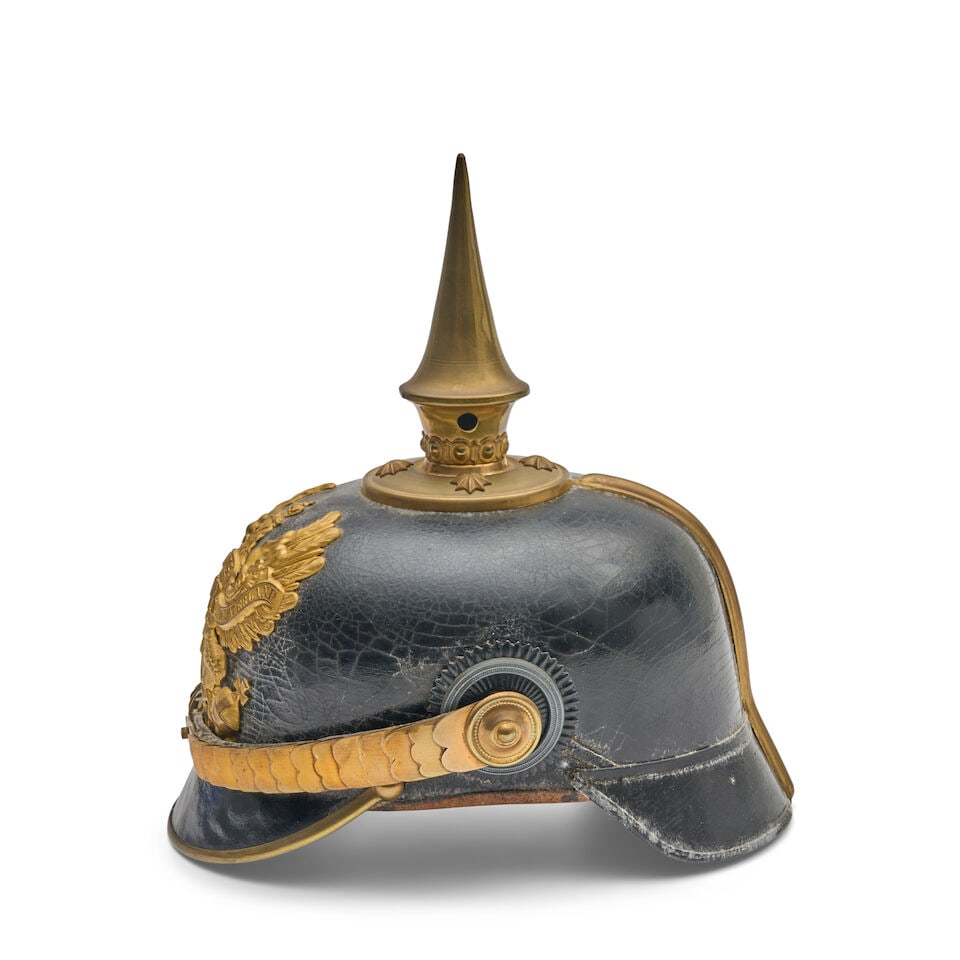 AN IMPERIAL GERMAN OFFICER'S PICKELHAUBE HELMET. - 6