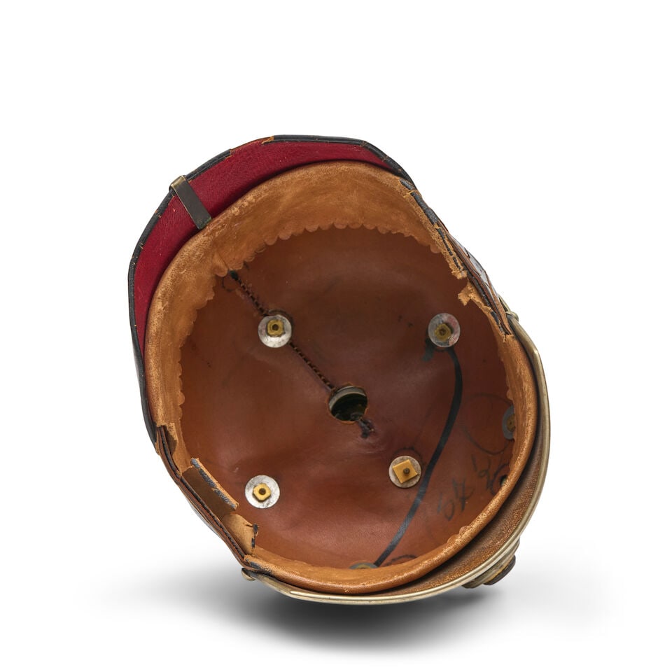 AN IMPERIAL GERMAN GUARDE OFFICER'S SPIKED HELMET AND A MID-19TH CENTURY IMPERIAL KURASSIER HELMET. - 6