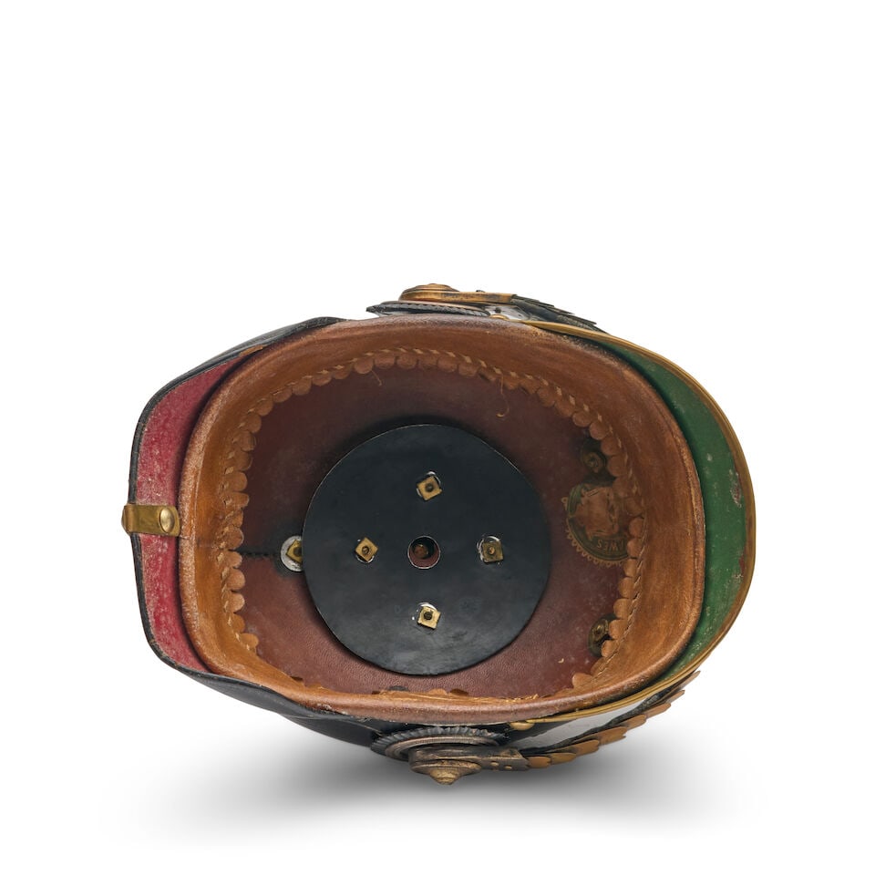 AN IMPERIAL GERMAN OFFICER'S PICKELHAUBE HELMET. - 2