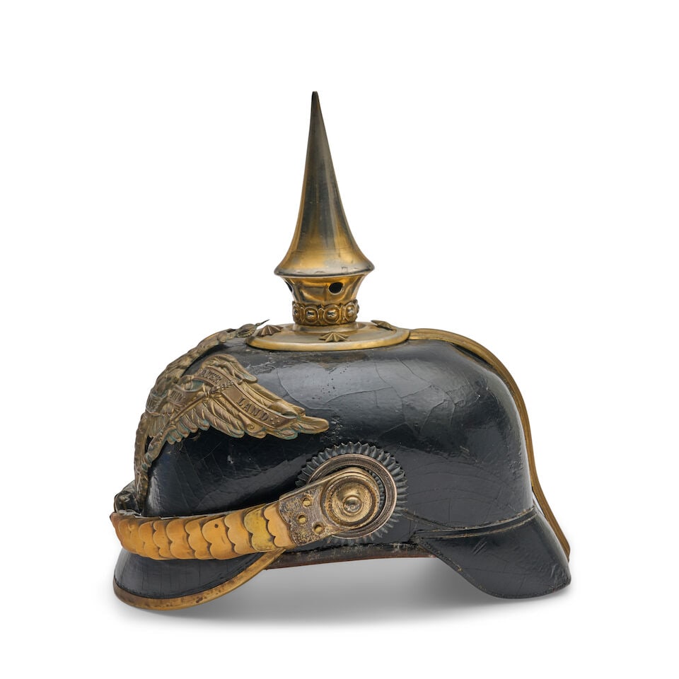 AN IMPERIAL GERMAN OFFICER'S PICKELHAUBE HELMET. - 5