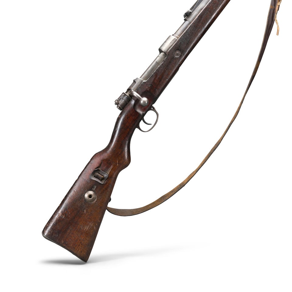 A PRE-WORLD WAR II 'S/42G'-MARKED MAUSER K98K BOLT ACTION RIFLE, Curio or Relic firearm: A PRE-WORLD WAR II 'S/42G'-MARKED MAUSER K98K BOLT ACTION RIFLE, Germany, 1935. Serial number 2139q, 7.92x57mm caliber, barrel with adjustable rear sight, receiver marked on the top 'S/42G' and with d